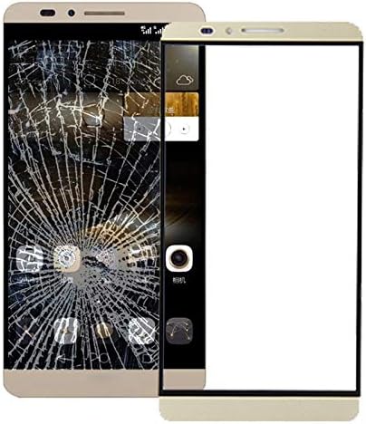 LCD shield LCD Screen 10 PCS Front Screen Outer Glass Lens for Huawei Ascend Mate 7(Black) LCD Screen Replacement (Color : Gold)
