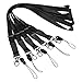 Mudder 5 Pack Neck Lanyards with Detachable Buckle for Mobile Cell Phones, iPods, USB Flash Drives, Keys, ID Card (Black)