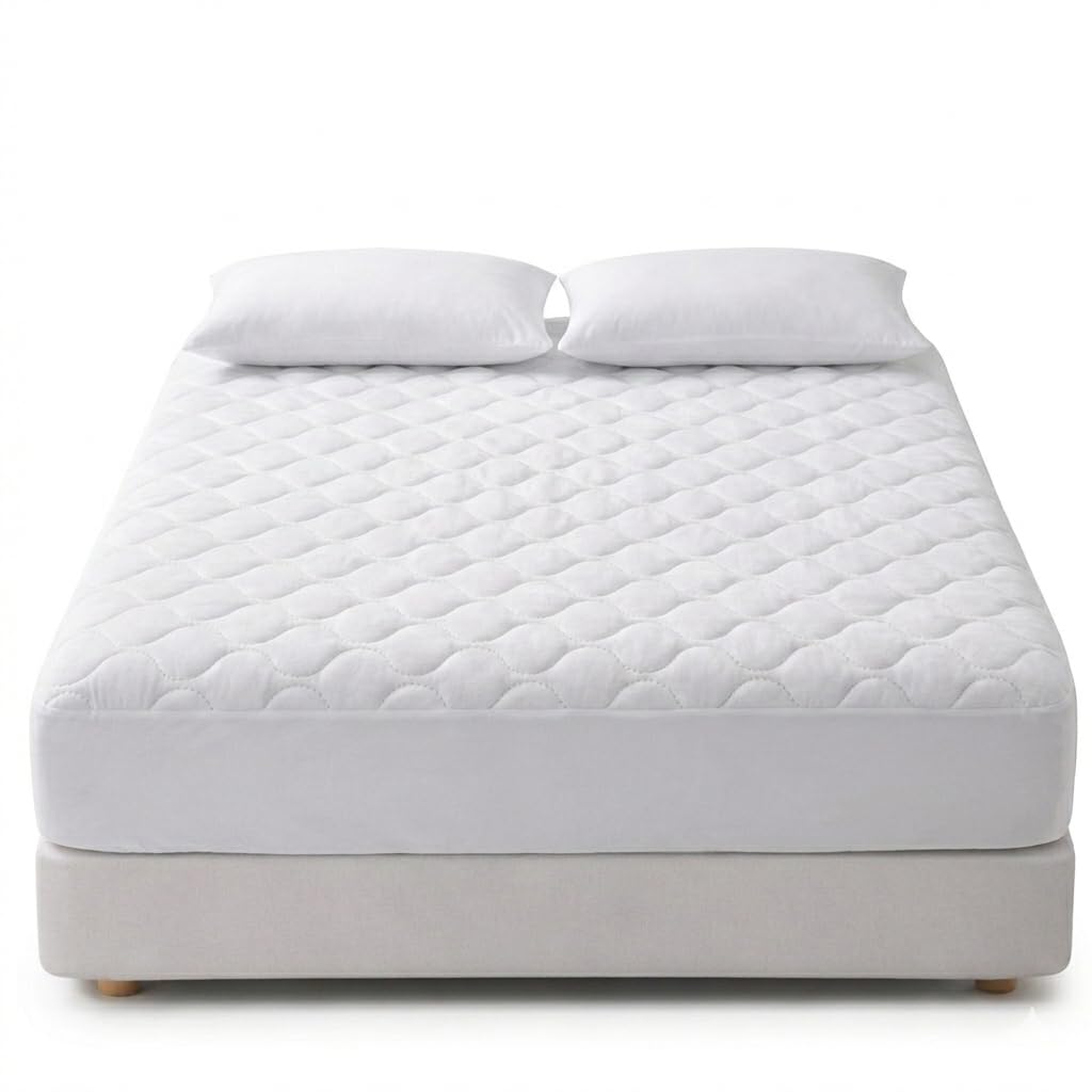 LivinEase Quilted King Size Mattress Protectors - Breathable Extra Deep 30cm Deep Skirt Mattress Protector - Fitted Sheet Style Mattress Cover - Hypoallergenic, Dust Mite Proof Ultra Sonic Quilting