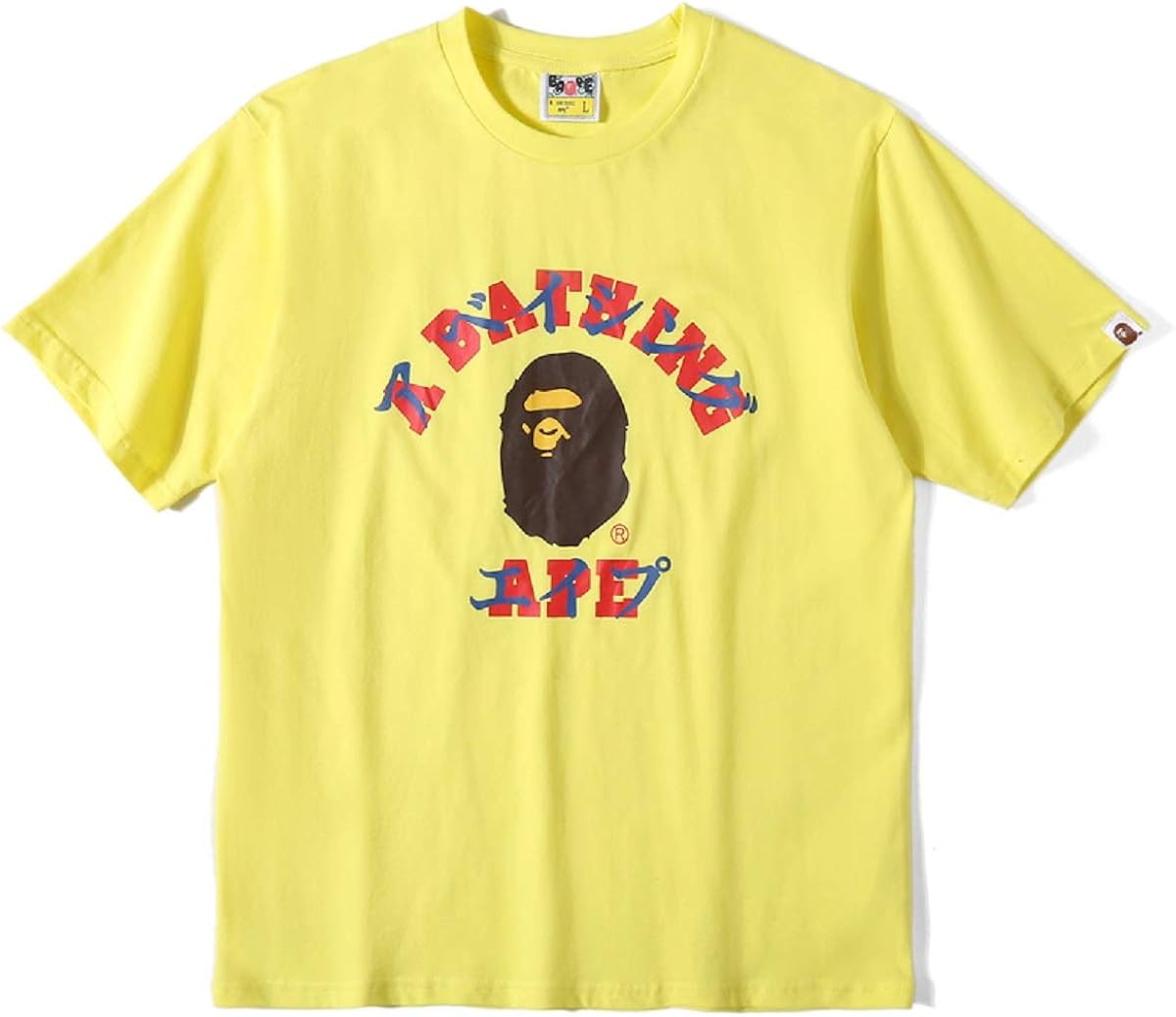 Big Mouth Shark Ape Bape Camo Casual T Shirt Tees Unisex with Round Neck Short Sleeve