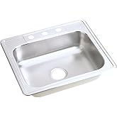 Elkay D125214 Dayton Single Bowl Drop-in Stainless Steel Sink 25 x 21