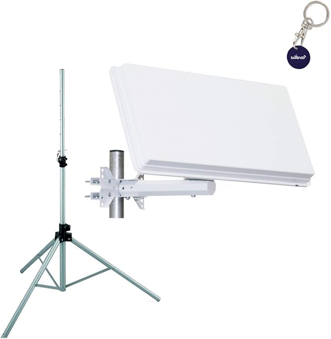 Selfsat Kit Camping Car Parabole Plate avec LNB Single 1 Sortie intégré