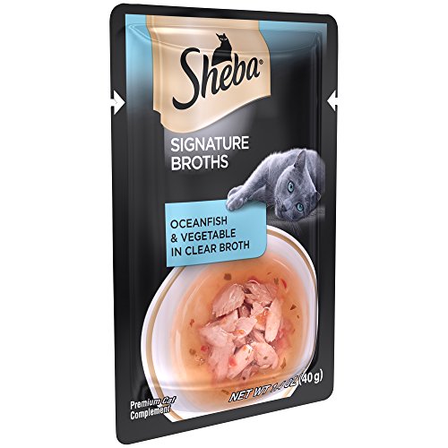 Sheba Signature Broths Oceanfish And Vegetable In Clear Broth Wet Cat Food (24 Count) - Thumbnail 2