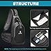 Sling Bag for Men & Women - Chest Shoulder Unbalance Crossbody Backpack Water Resistant Daypack for Gym Travel Hiking