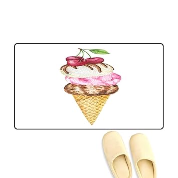 Amazon Com High Water Absorption Door Mat Watercolor Waffle Cone
