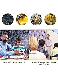 Microscopio electrónico digital WiFi USB 1000x con 8 LED con 2 en 1 soporte micro USB para smartphone Android, iPhone, Tablet, Viudas