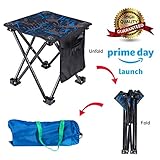 Garne T Mini Portable Folding Stool,Outdoor Folding Chair for Camping,Fishing,Travel,Hiking,Garden,Beach, Quickly-Fold Chair Oxford Cloth with Carry Bag