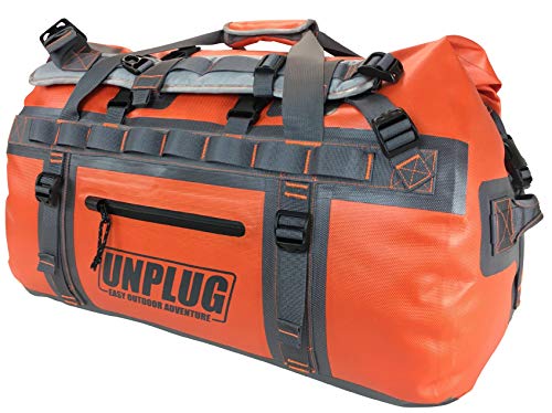 Unplug Ultimate Adventure Bag | 1680D strapazierfähige wasserdichte Seesack | wasserdichte Seesack für Camping, Motorrad, Trockentasche, Jagdtasche, A