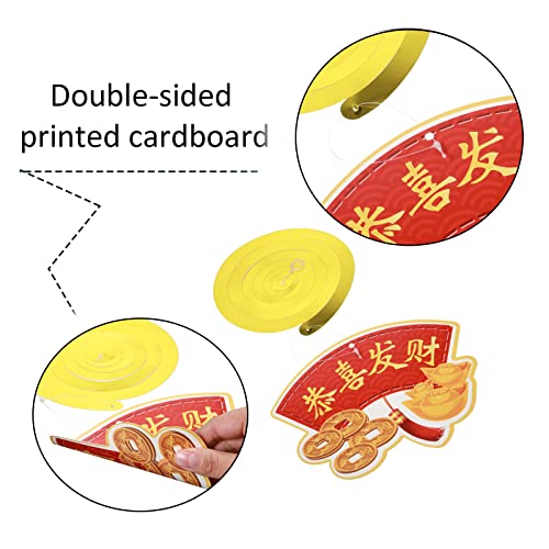 30 Pieces Happy Chinese New Year 2022 Hanging Swirls Decorations