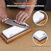 Premium Knife Sharpening Stone, 1000/6000 Grits Double-Sided Whetstone with Non-Slip Bamboo + Rubber Base, Angle Guide White Corundum Waterstone - HSS1A