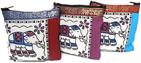 Gift Bundle of 3 NEW HANDY HOBO HIPPIE STYLE FABRIC BAG BEAUTY ELEPHANT PATTERN PURSUE MONEY FROM THAILAND