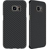 Galaxy S7 Edge Case, SANMIN Nillkin [Black] Ultra Slim Light Carbon Fiber Armor Case Cover for Galaxy S7 Edge