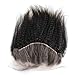 ZigZag Hair Kinky Straight 13x6 Lace Frontal Closure Brazilian Human Hair Pre Plucked Natural Hairline Ear to Ear Full Lace Closure with Baby Hair Natural Color (14inch, Kinky Straight, Free Part)