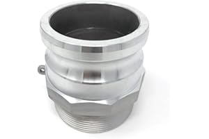 Gloxco Aluminum Type F Cam and Groove Fitting, 3" Male Camlock Adapter x 3" Male NPT (CAM-30-F-AL)