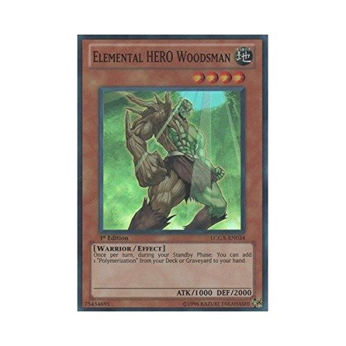 Yu-Gi-Oh! - Elemental HERO Woodsman (LCGX-EN034) - Legendary Collection 2 - 1st Edition - Super Rare