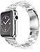 G.P Metal Link Bands Bracelet Compatible with Apple Watch Series 5, Series 4, Series 3, Series 2, Sports & Edition, Plus 2 Screen Protector
