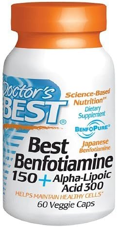 Doctor's Best Best Benfotiamine 150 + Alpha Lipoic Acid 300, Veggie Caps 60 ea
