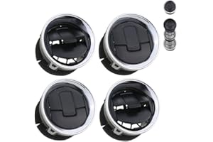 TQPONLY Dashboard AC Heater Air Duct Vent Louvre (4 Pcs) Compatible with 2009-2014 Ford F150 Lobo Interior Accessories Replaces AL3Z-19893-BA