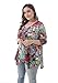 ZERDOCEAN Women's Plus Size Printed 3/4 Sleeve Tunic Top Loose Shirt Style-103 3X