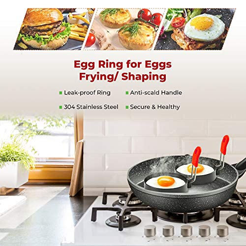 3.5 Inch Large Egg Rings for Griddle or Frying Round Egg for Breakfast
