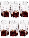Amlong Crystal Harmony Drinking Glasses Set of 12 pieces, (6 X 12oz, 6 X 16oz)