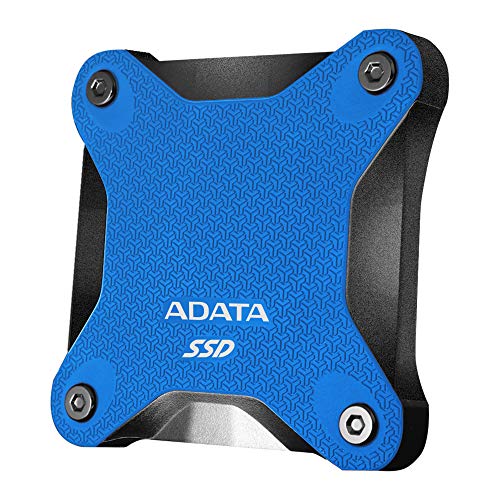 ADATA SD600Q 480G 3D NAND USB3.2 Ultra-Speed External Solid State Drive Read up to 440 MB/s Blue (ASD600Q-480GU31-CBK)