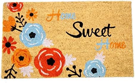 Home Garden Hardware 33904 Home Sweet Home 18x30" Printed Coir Doormat,Natural,Small