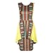Lookatool Women Vintage Traditional African Dress O-Neck Sleeveless Party Dress (XL, Yellow)