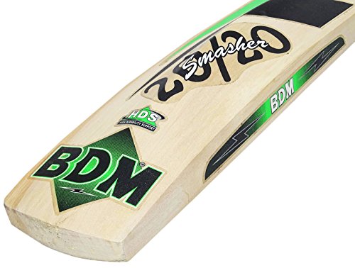 Smasher 20 - 20 BDM English Willow Wood Cricket Bat With Carry Case Adult Sizes - Choose Weight