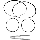 Cassette Deck Belt Kit (4-Pack) - Premium Replacement Belts for Sony TC-WE435/TC-WE475/TC-WE635/TC-WE775/TC-WR681 Dual Deck Players + Tweezers