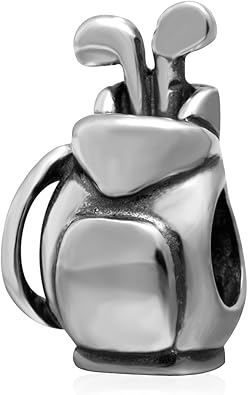 Amazon ゴルフバッグチャームスポーツビーズ925スターリングシルバーボールビーズフィットfor Diyチャームブレスレット チャーム 通販