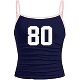 RoseSeek Girl's Sleeveless Jersey Shirts Number Graphic Camisole Tops Workout Sports Y2K Top