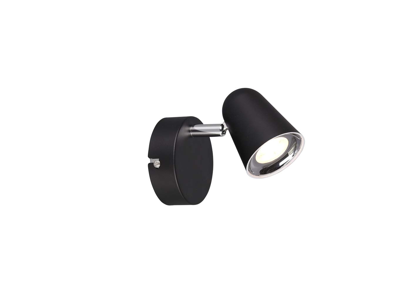 RL LIVE YOUR LIGHT Reality Leuchten Toulouse R82121132 LED Wall Spotlight Plastic Matte Black with 3.5 Watt LED