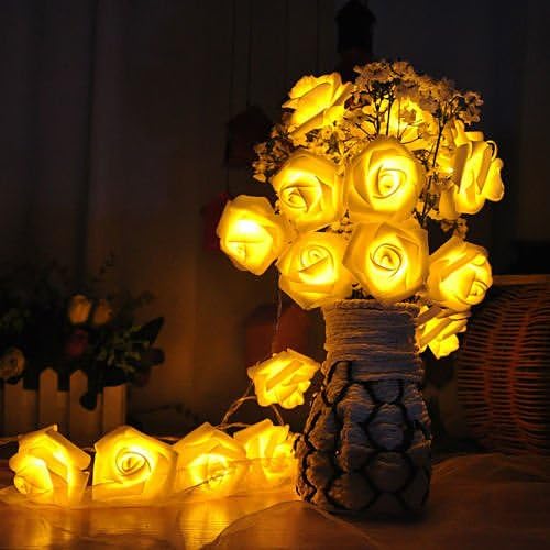 20LED Rose Flower Fairy Wedding Garden Party Xmas Decor Christmas String Lights WarmWhith no.43