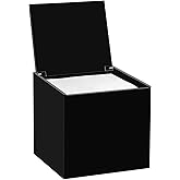 DELIPPLY Face Towelettes Disposable Holder, Disposable Face Towel Container Acrylic, Facial Towels Storage Box, Black