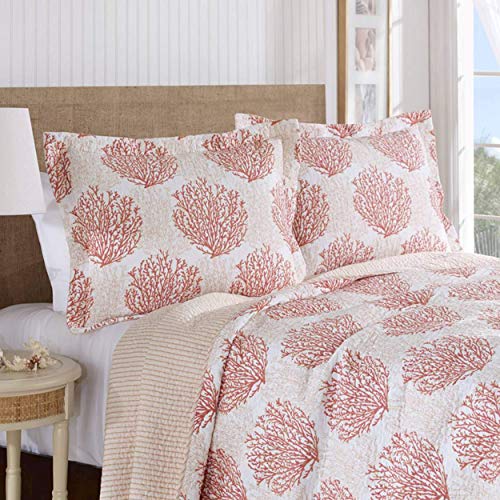Laura-Ashley-Coral-Coast-Collection-Quilt-Set-Ultra-Soft-All-Season-Bedding-Reversible-Stylish-Coverlet-with-Matching-Shams-King Laura Ashley | Coral Coast Collection | Quilt Set-Ultra Soft All Season Bedding, Reversible Stylish Coverlet with…