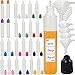 25pcs 60mL Unicorn Pen LDPE Plastic Dropper Bottle - Long thick Tip 25 Pack - CRC Child Resistant Cap - BPA Free Squeezable PE Bottles (25, Multicolor) (Colored cap, 60ml x 25pcs)