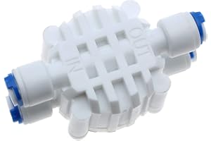 1/4" Tube 4 Way Port Auto Shut Off Valve Quick-Connect Water Systems 1/4" Automatic Shut Off Valve for RO Reverse Osmosis Water Filter System [FDXGYH]