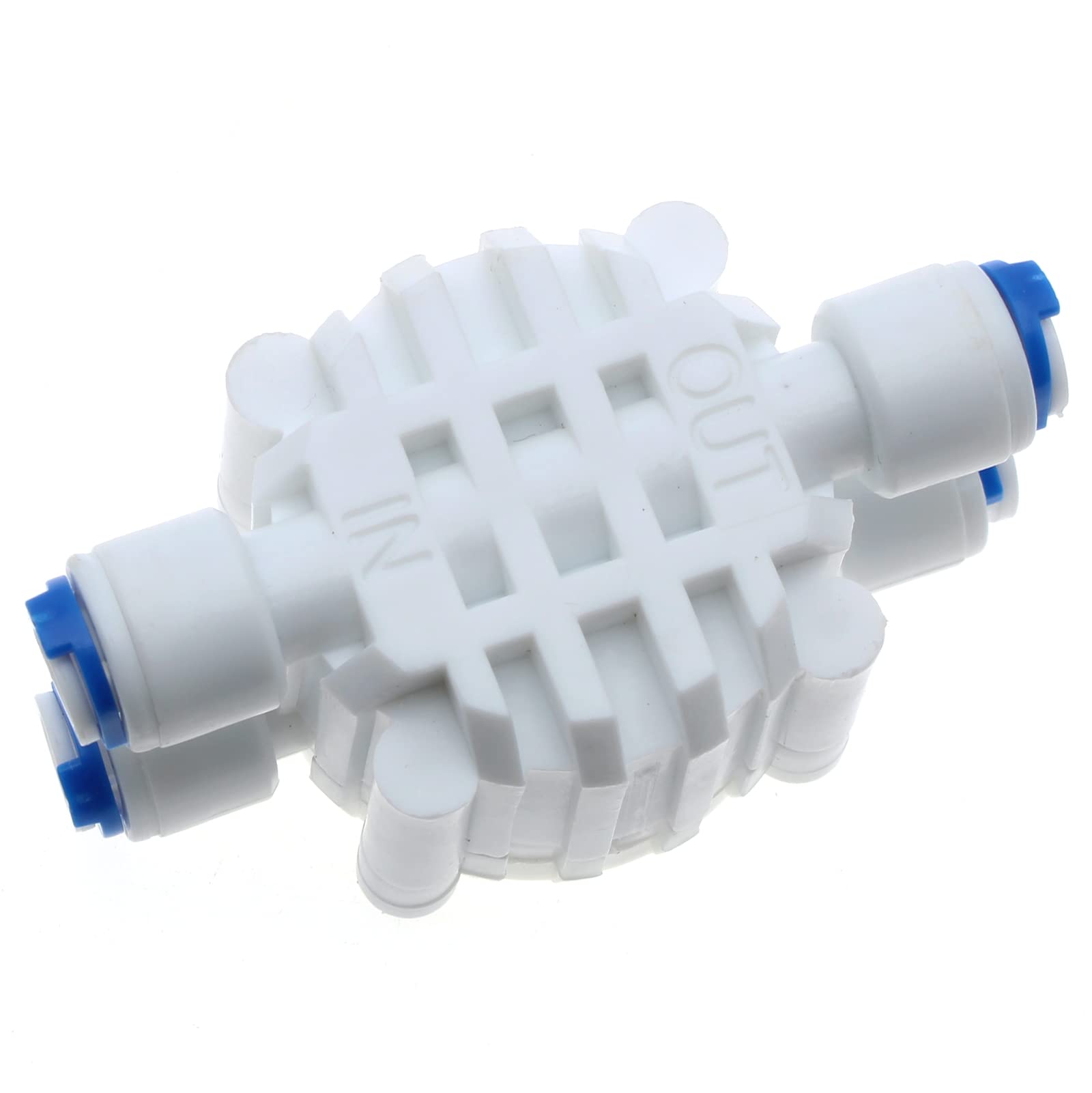Photo 1 of 1/4" Tube 4 Way Port Auto Shut Off Valve Quick-Connect Water Systems 1/4" Automatic Shut Off Valve for RO Reverse Osmosis Water Filter System [FDXGYH]