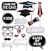 33 Ct Glitter Graduation Photo Booth Props - Party Supplies Decorations - Mortarboards Diplomas Ornaments