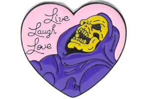 KILIPOL Live Laugh Love Cartoon Enamel Pin Cute Metal Badges Learning for Girl Boy Clothing Backpacks Bags Jewelry Halloween Brooch Gift