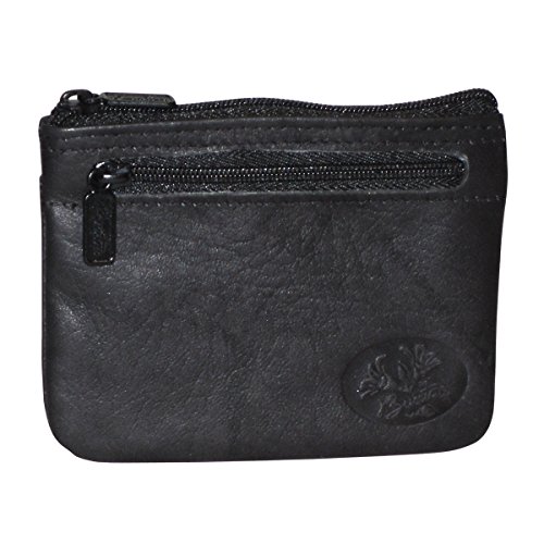 Buxton Womens Leather Heiress Pik-me-up Framed Id Coin, Credit Card Case Holder Wallet , Change Purse (Black),One Size