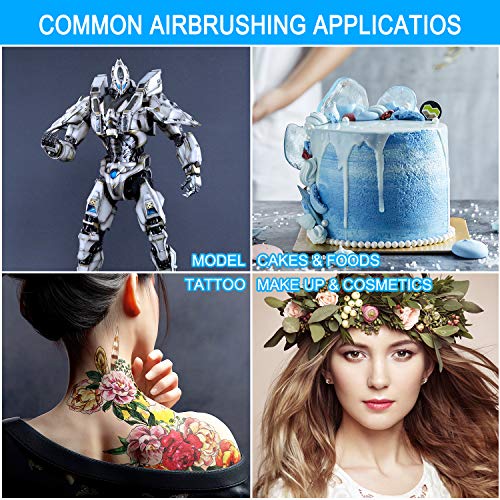 Gocheer Airbrush Kit,Mini Double-Action Auto Airbrush, Professional Cordless Airbrush Set,USB Rechargeable Airbrush with Quiet Air Compressor for Makeup,Art Nail,Painting,Tattoo,Model Coloring