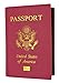 MARSHAL USA Gold Logo Passport Cover Holder for Travel (Pink)