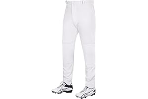 Penveer Full Length Men's Baseball Pants, Open Bottom, Loose Fit Adult Baseball Pants with Adjustable Length