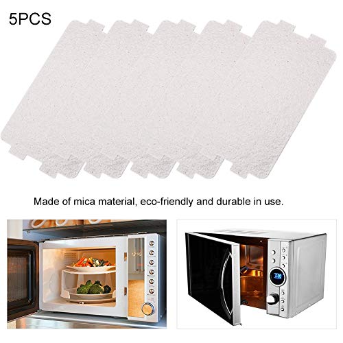 5Pcs Microwave Oven Mica Plate Sheet,Microwave Waveguide Cover Replacement Repairing Accessory, Ideal for Kitchen Microwave Oven(Single Size:4.6 X 2.5 Inch)