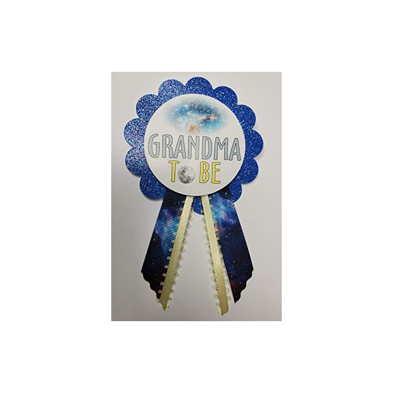 Grandma to Be Pin Galaxy Star Baby Shower Pin Blue Yellow Outer Space for Nona to wear, It’s a Boy Sprinkle