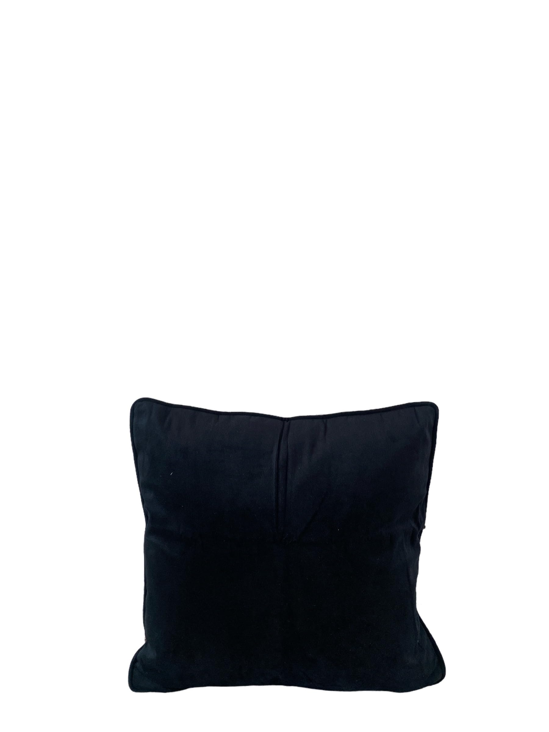 NovatoStar Plain Velvet Cushion Cover for sofa couch chairs Pack of Two (Black, 20x20)