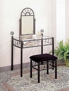 Amazon.com: The Furniture Source Sunburst Design Black ...