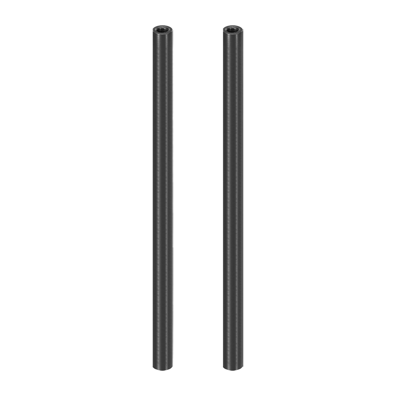 PATIKIL 2pcs M3 Metal Threaded Standoff Spacer Nuts, Round Aluminum Spacers Female Coupling Screws, 1/8" ID x 3/16" OD, Black, (100mm L) — image 1
